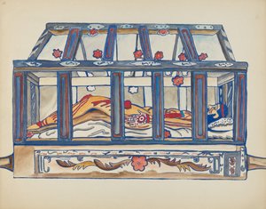 Christ dans le sépulcre (de la série "Spanish Colonial Designs of New Mexico") - American 20th Century