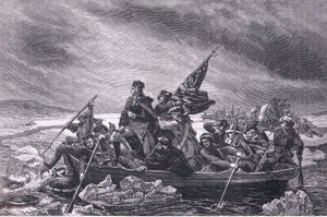 Washington traversant le Delaware, illustration de l