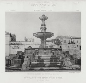Fontaine sur la Piazza Della Rocca, Viterbo, Italie
