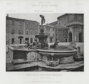 Fontaine sur la Piazza Maggiore, Fano, Italie