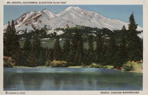 Mont Shasta, Californie, altitude 14 161 pieds