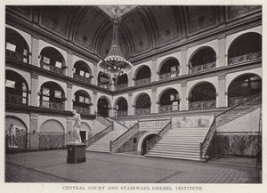 Philadelphie : Cour centrale et escaliers, Institut Drexel - American Photographer (after)