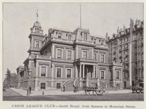 Philadelphie : Union League Club, South Broad, de Sansom à Moravian Street
