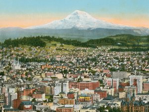 Portland, Oregon, Mont Hood au loin