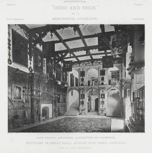 Escalier dans le Grand Hall, Audley End, Essex, Angleterre
