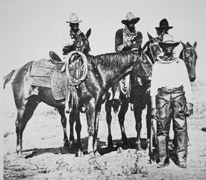 Cowboys noirs à Bonham, Texas, vers 1890