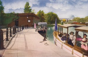 Chicago : Jackson Park Boat House et Excursion Steamers (photo couleur)