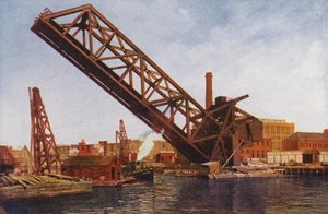 Chicago : Pont basculant à une seule feuille (photo couleur) - American Photographer