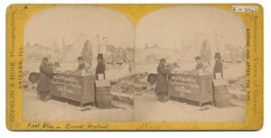 Premier magasin dans le quartier incendié, 1871 - American Photographer