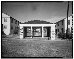 John Hope Homes (logements publics), délimité par Larkin, Dora, Spelman Streets & Lane, Atlanta, comté de Fulton, GA (photo n/b)