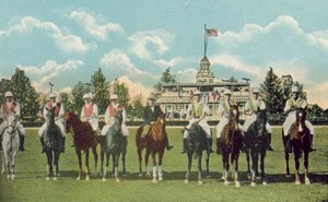 Miami, Floride, vers 1925 : Club House et Polo Field (photo couleur) - American Photographer