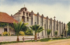 Mission San Gabriel près de Los Angeles (photo couleur)