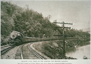 Chemin de fer Norfolk & Western, vers 1925 (photo n/b) - American Photographer