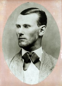 Portrait du criminel Jesse James peu avant sa mort. Photographie 1882.