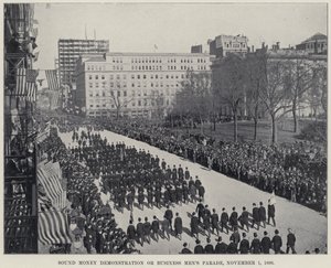 Manifestation pour la monnaie saine ou parade des hommes d