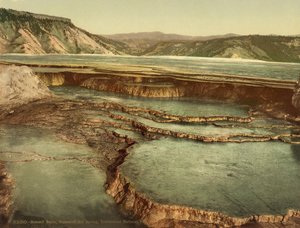 Bassin du sommet, Mammoth Hot Spring, Parc national de Yellowstone