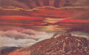 Coucher de soleil sur Pikes Peak (photo couleur)