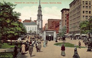 Église de Tremont Street et Park Street, Boston, Massachusetts (photo couleur) - American Photographer