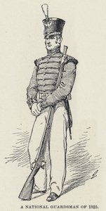 Un garde national de 1825