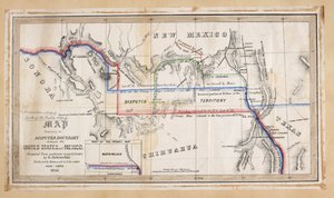 Une carte illustrant la frontière disputée entre les États-Unis et le Mexique