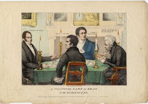 Un jeu politique de bluff, ou, la meilleure main sur quatre