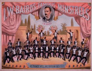 Publicité pour les célèbres ménestrels I.W. Bairns