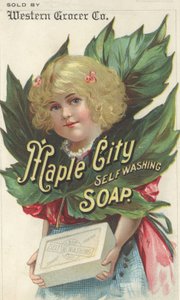 Publicité pour le savon auto-lavant Maple City, c.1880