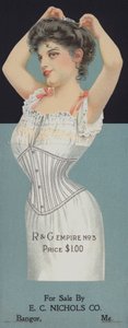 Publicité pour les corsets pour femmes R & G