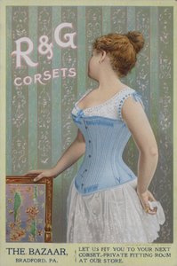 Publicité pour les corsets pour femmes R & G