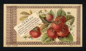 Publicité pour les fruits en conserve Thurbers