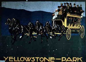 Publicité pour le parc de Yellowstone - American School