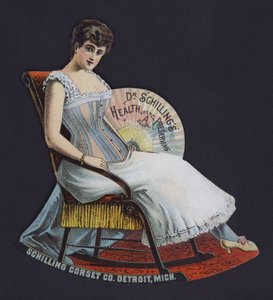 Publicité pour la Schilling Corset Company, Detroit, Michigan, USA