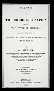 Tract anti-déplacement, par la nation Cherokee, en réponse au déplacement forcé des Indiens de leur terre natale - American School