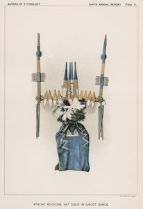 Chapeau de médecine Apache utilisé dans la danse des fantômes - American School