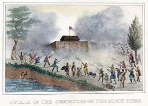 Attaque des Séminoles sur le Block House, pub. 1836