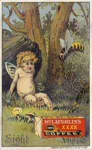 Abeille attaquant un putto - American School