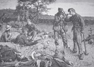 Entre les lignes pendant une trêve (lithographie) - American School