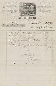 Acte de vente de J. A. Sauter, daté du 19 mars - American School