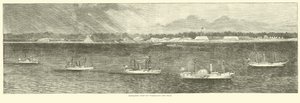 Flotte de blocus au large de Wilmington, New Inlet, octobre 1864