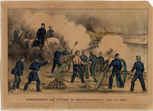 Bombardement et capture de Fredericksburg, Va. 11 décembre 1862, pub. par Currier & Ives, vers 1862