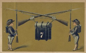 Garçons soldats avec des fusils - American School