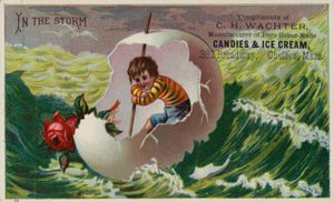 Garçon chevauchant les vagues dans une coquille d