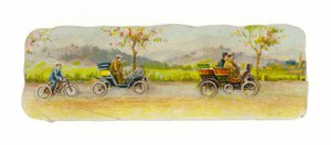Route animée avec voitures et vélos