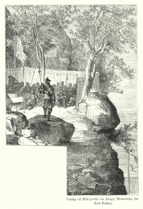 Camp de Hideyoshi sur le mont Atago, avant Fukui