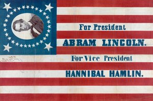 Drapeau de campagne pour Abraham Lincoln - American School
