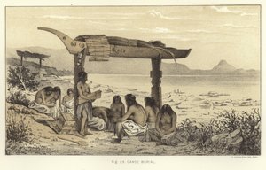 Enterrement en canoë