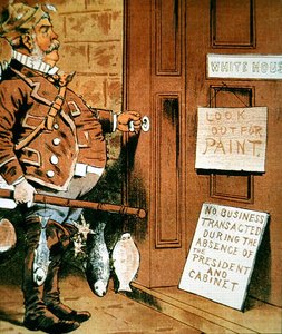 Caricature du président Chester A. Arthur du magazine 