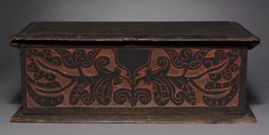 Boîte sculptée, 1680-1700 - American School