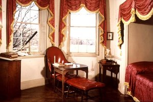 Chaise-longue et armoire de rangement de Monticello, maison de Thomas Jefferson, fin du 18e siècle
