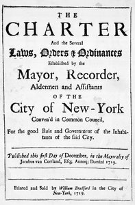 Charte de la ville de New York, 1719